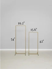 Gold Wedding Sign Stands 42"H Wedding, Rectangular Backdrop Metal Frame