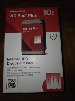 Western Digital 10TB WD Red Plus NAS Internal Hard Drive HDD