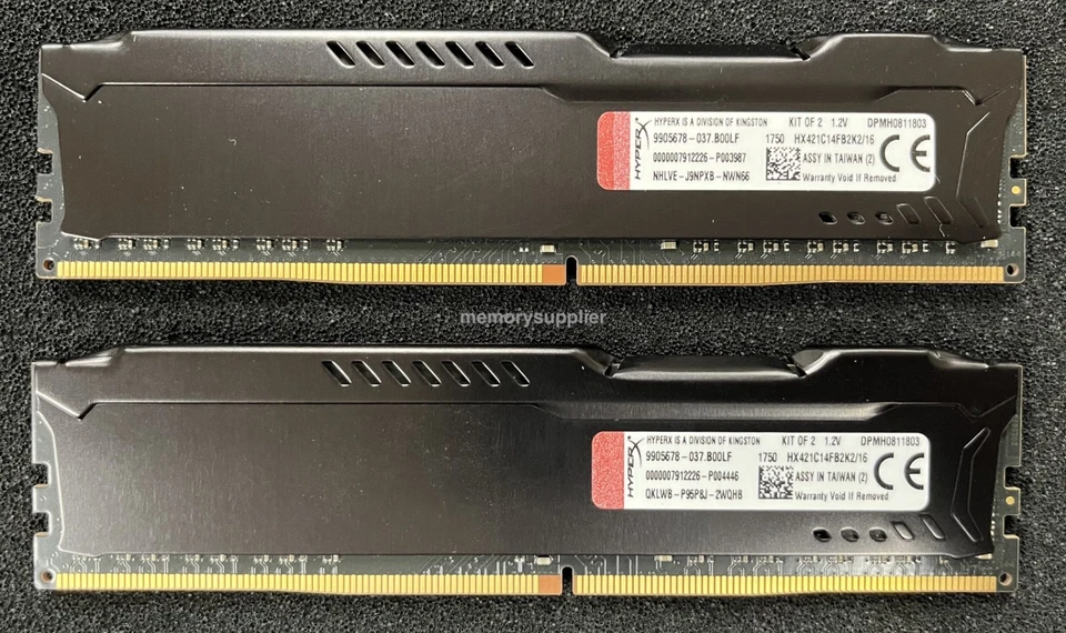 HX421C14FB2K2/16 HyperX FURY Black Series 16GB Kit (2 x 8GB) PC4-17000 Memory - Image 2 of 2