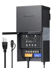 DEWENWILS 200W Low Voltage Landscape Transformer with 2 Zones, 120V AC to 12V DC