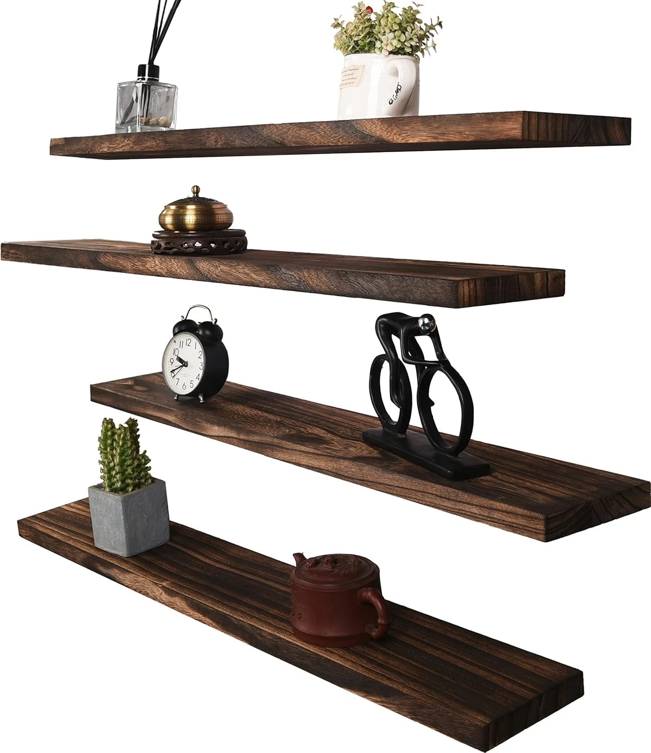 Wood Floating Shelves, Wall Mounted Shelves for any Room, Set of 4 Brown 36 Inch
Opens in a new wind