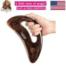 Gua Sha Massage Tool with Handle Resin Larger Guasha Body Scraping Tool for B...
