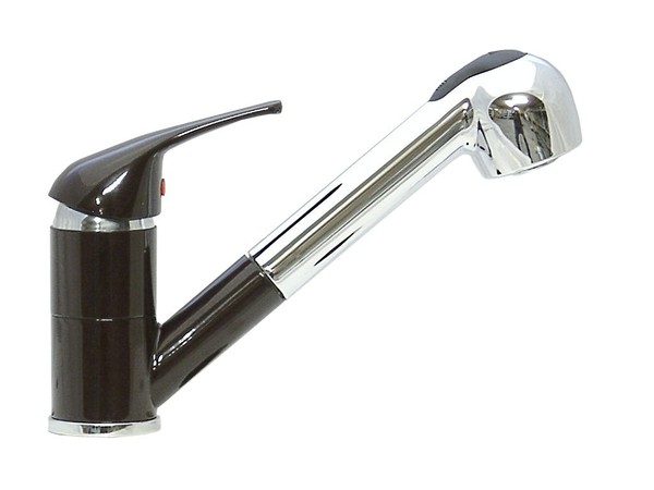 KüChenarmatur SpüLtischarmatur SpüLe Armatur Mit Brause Mocca Chrom Niederdruck-image