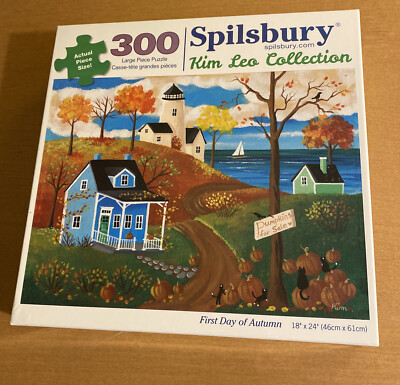 Spilsbury 300 Piece Puzzle Called First Day of Autumn by Kim Leo 