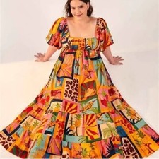 Farm Rio Tropical Collage Dress size medium