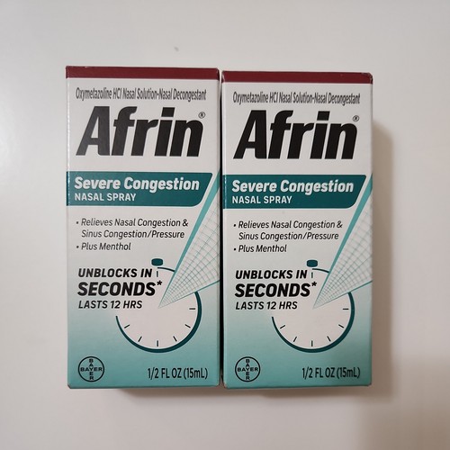 Afrin Severe Congestion Nasal Spray 0.5 Oz x2 Exp 2027+ - Picture 1 of 4