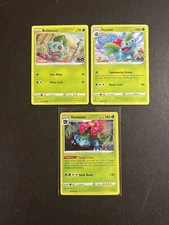 Bulbasaur Ivysaur Venusaur Pokemon Go Card 2022 Evolution Line Holo Rare NM/LP
