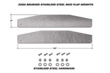 2pc Universal Brushed Stainless Steel Mud Flap Bottom Plate Weights 3 X 18