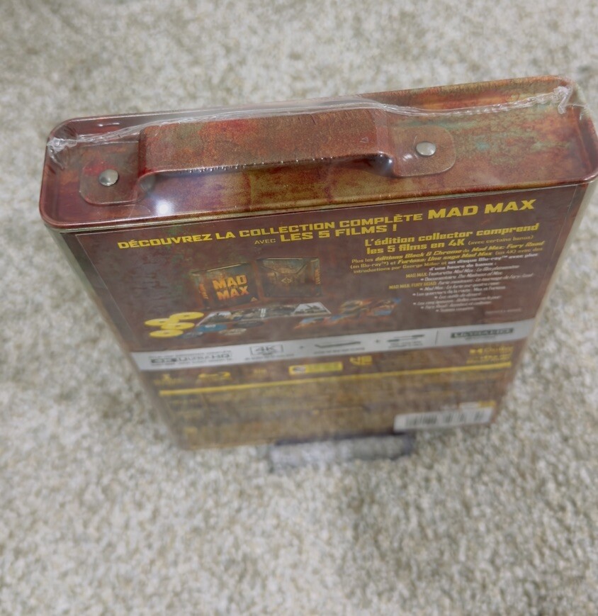 Mad Max 5-Film Collection w. Metal Petrol Gas Can Metal Tin (4K