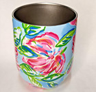 LILLY PULITZER Metal Wine Tumbler Impressionist Floral Design