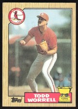 1987 Topps Gold Cup Rookie Todd Worrell #465 St. Louis Cardinals