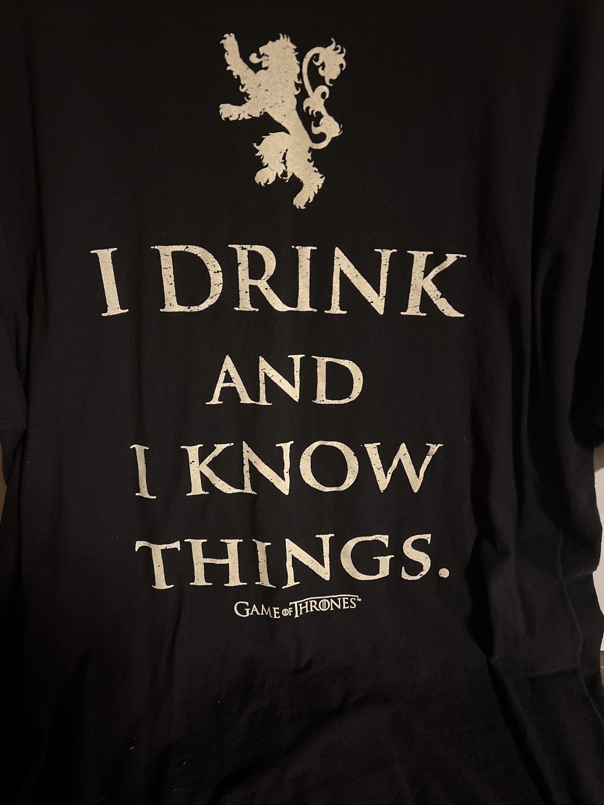 Game Of Thrones “ Drink And Know Things “ T Shirt Xl HBO