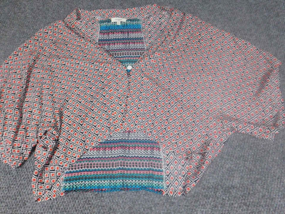 Blusa Umgee Mujer Grande Roja Pullover Suelta Clásica Top Cubierta Elástica Abierta Foto 2 de 4