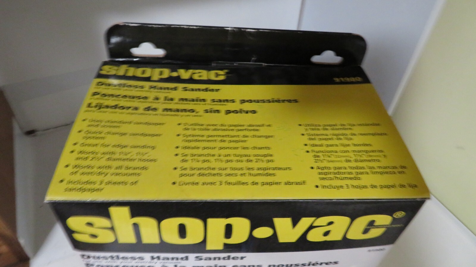 Shop Vac Dustless Hand Sander 91980 6176445 Wet Dry Vacuum Attachment