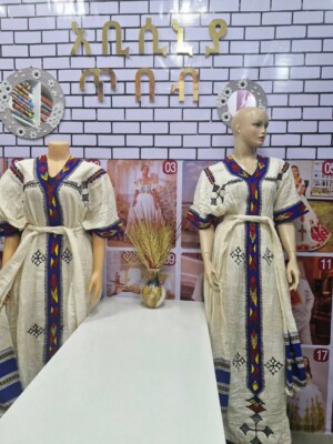 slim fit dress slacks Haleta Ethiopian Traditional Dress Custom Made main image 0