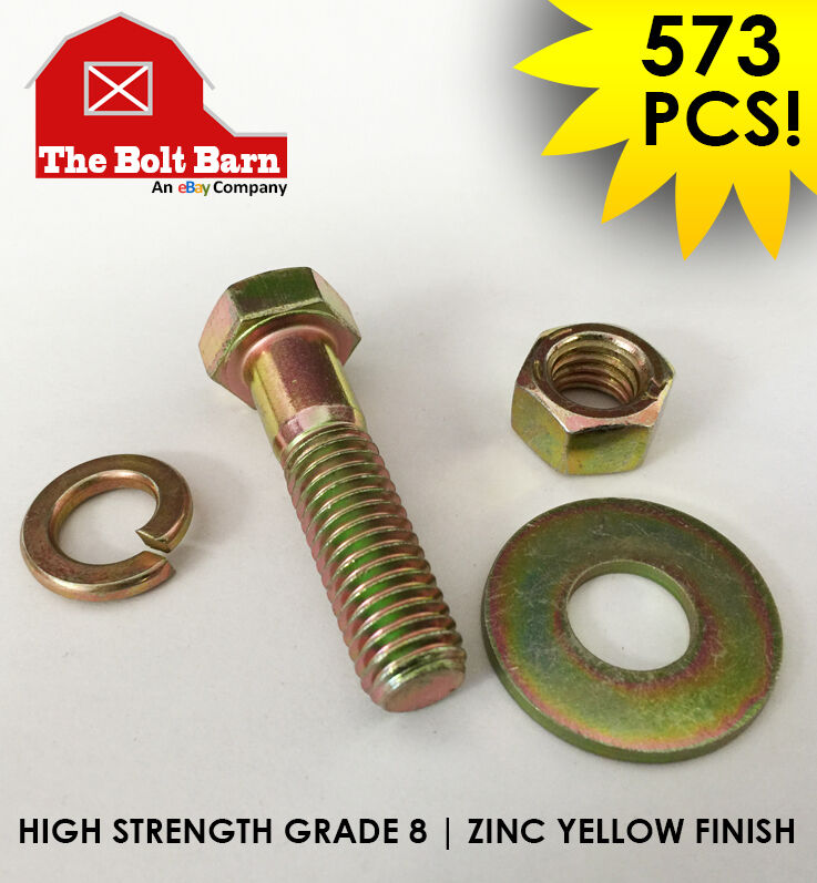 573 PCS Grade Hex Cap Screw Bolt, Hex Nut, Flat  Lock Washers Assortment  Kit – St. John's Institute (Hua Ming)