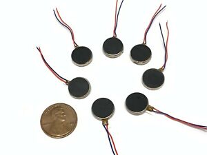 3V 10MM Coin Mini Pancake Cell Adhesive Vibration Micro Motor Flat 5 Pieces