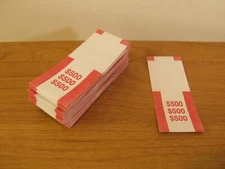 Lot Money Currency Strap 500 Cash Bill Dollar Bills Wrap Bank Five Hundred