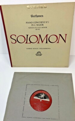 Beethoven Solomon Piano Concerto N 1 In C Major Philharmonia LP 33 1/3 RPM