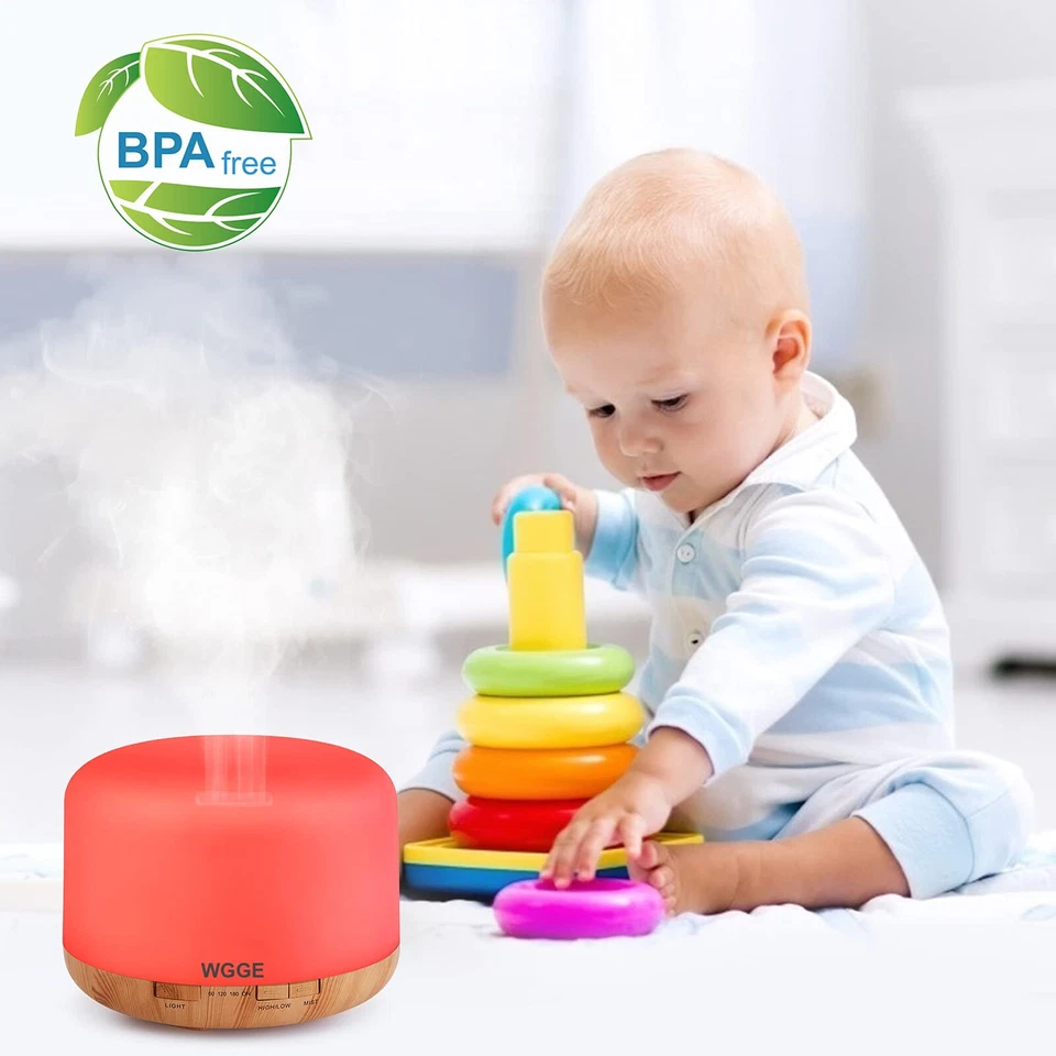 Essential Oil Diffuser 500ML Aromatherapy Diffuser Mist Humidifiers 7 Color LED - Image 4 of 4