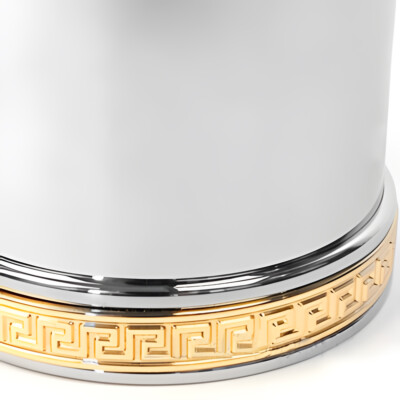 Versace Classic Soap Dispenser in Chrome Gold Finish Signature