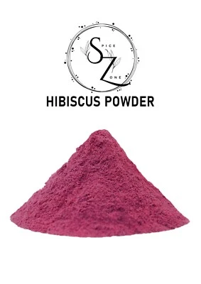 SPICE ZONE Hibiscus Powder Natural Hibiscus Flower Leaves Powder Premium Quality Free P&P
