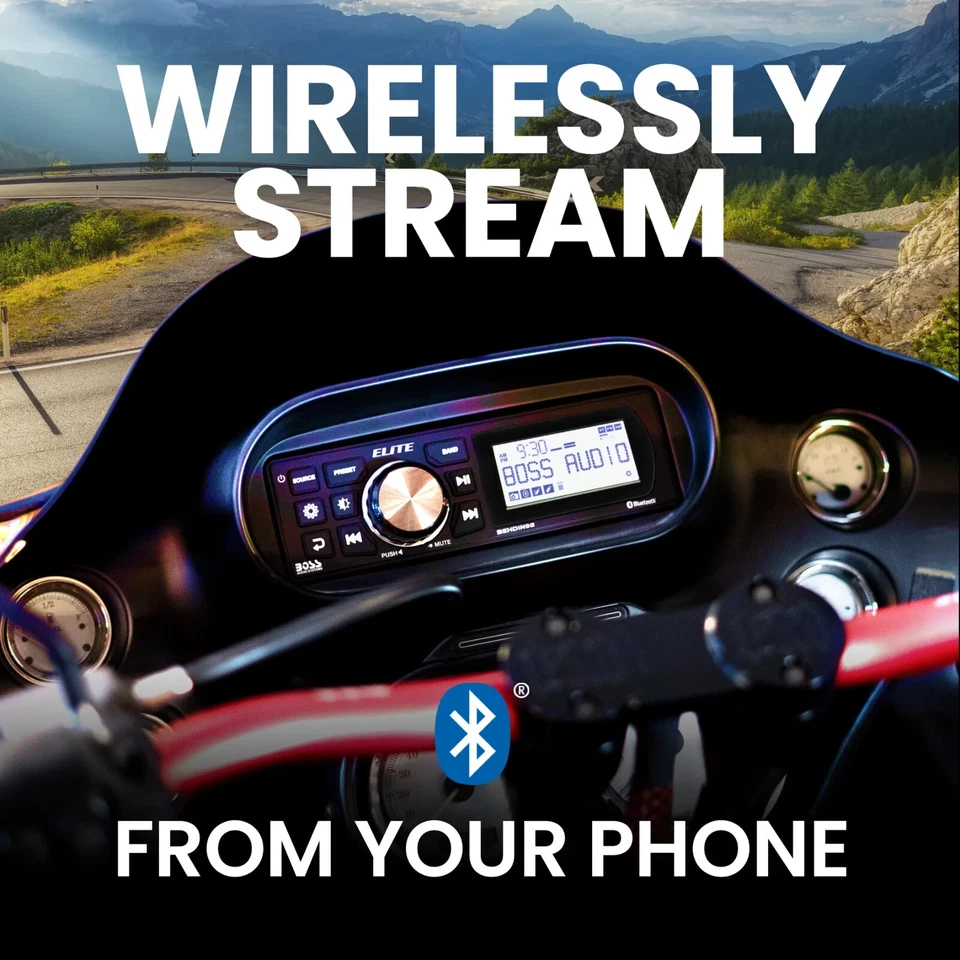 BOSS Audio Elite BEHDIN98 Media Receiver for HD 98-13 streetglide roadglide - Image 2 of 4