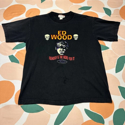 Ed Wood Movie T-Shirt Mens Medium Black Johnny Depp 1990s vintage concert t-shirt, vintage, size M, single stitch, B+ condition