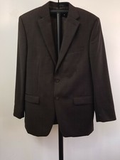 Lauren Ralph Lauren Mens 2 Button Sports Coat Blazer Jacket Brown Plaid Size 42R