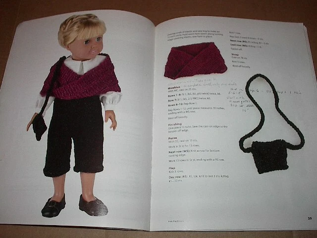 Fun Fashions by Annie's Knitting 8 Contemporary Outfits to Knit for 18" Dolls PB - Image 3 of 4