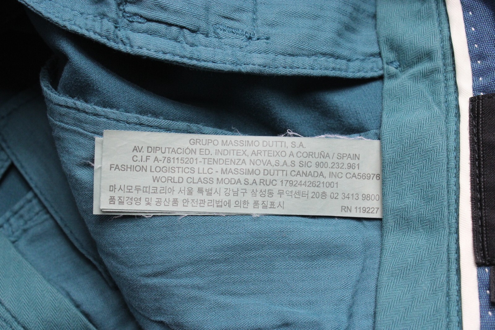 MASSIMO DUTTI Slim Fit 0008 Trousers Men's US 30 Zip Fly Tapered Chino thumbnail 9