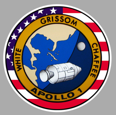 APOLLO 1 NASA SATURN 5 LEM SPACE MOND 15cm AUFKLEBER STICKER AA161