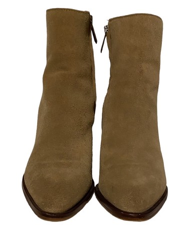 Stivaletti Sam Edelman marroni donna taglia 8 pelle scamosciata tacco a blocco zip comodi - Foto 14 di 21