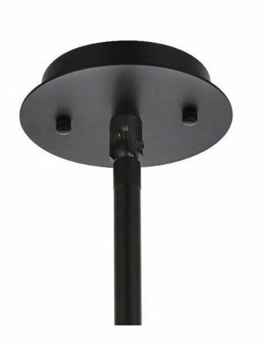 Black Pendant Crystal 6 Light Fixture Bathroom or Kitchen Island Chandelier 10in - Picture 9 of 9