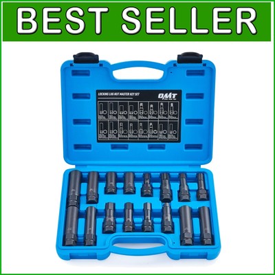 SAE & Metric Lug Nut Tool Kit - 16pc Scratch-Free Removal Set for Mechanics