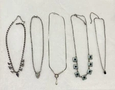 Estate Find Lot Of Dainty Necklaces X 5
