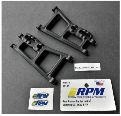 RPM R/C Products 70872 Rear A-arms for Helion Dominus SC SCv2 & TR