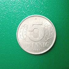 5 Pfennig M&uuml;nze aus der DDR von 1968 (sehr sch&ouml;n) II