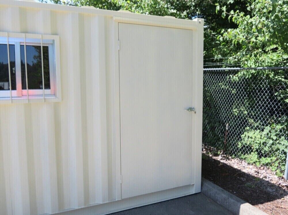 NEW 12' Cubic Shipping Storage Container Conex w/Door and WindowsFree