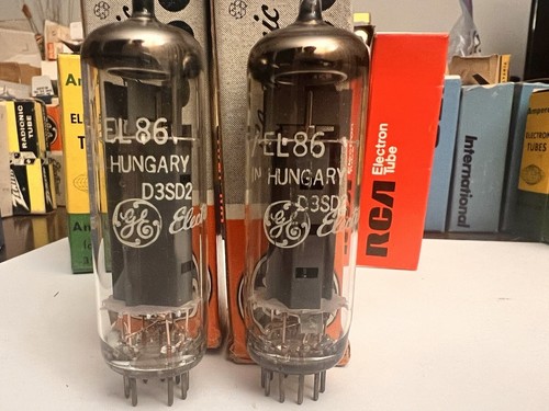 Pair Tungsram GE 6CW5 / EL86 Pentode Vacuum Tubes Tested NOS (Hungary ...