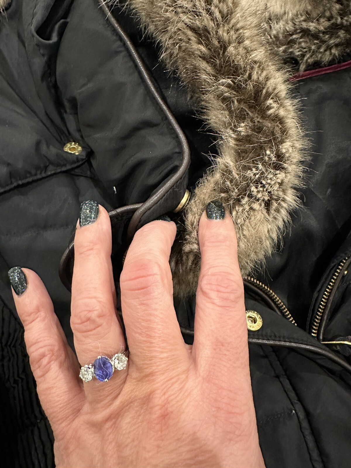 Joules Cherington BLACK Longline Padded Coat Size UK14 , Detachable