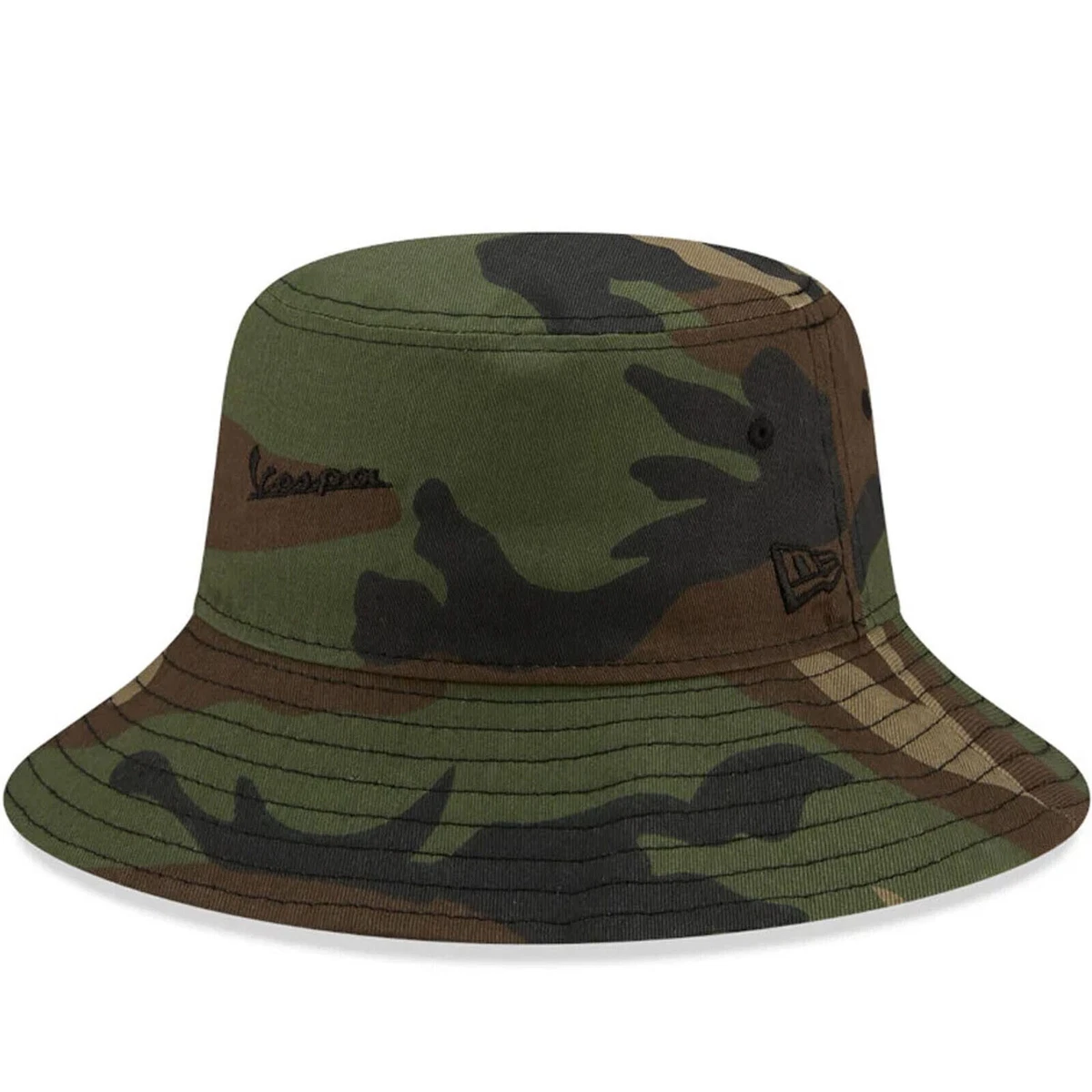 New Era Unisex Vespa Piaggio Camo Print Bucket Hat - Green