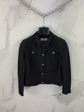 Vintage Elegance Paris 100 Silk Blazer With Gold Buttons Paris Style Size US 10