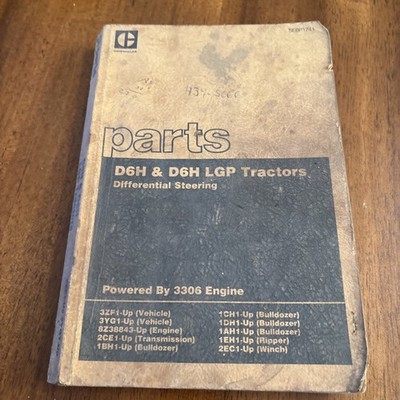 CAT Caterpillar D6H Tractor Dozer Crawler Parts Manual Book Spare SEBP1741 LGP 