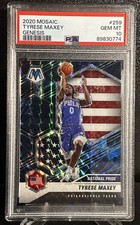 💎SSP RC GENESIS Prizm💎PSA 10💎2020 Tyrese Maxey Mosaic Rookie #259 76ers 💎📈