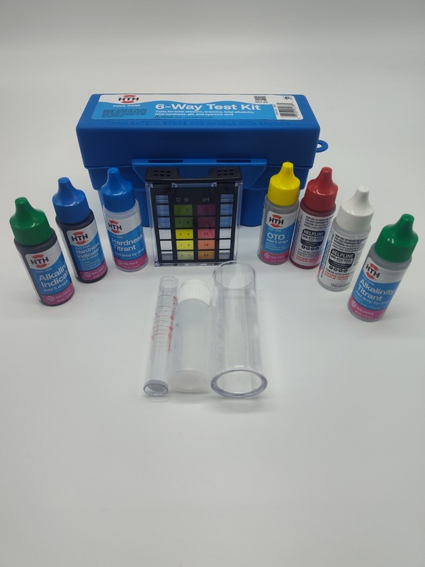 New HTH Pool Care 6-Way Test Kit for Swimming Pools, Hot Tub, 100 Tests 