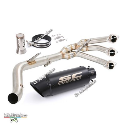 For Triumph Trident 660 2021-2025 Black Muffler Full System Exhaust Header Pipe