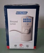 SCHLAGE FE595 V CAM 619 ACC Camelot Keypad Entry Satin Nickel - New