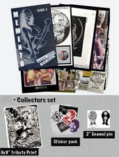 GREG IRONS Zine   MEMENTO  2: COLLECTOR SET    Print, Sticker set, Enamel Pin