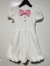Easter Bunny Super Soft Dress Kids Size L. Hat, Bunny Tail, 2 Hair Bows New
